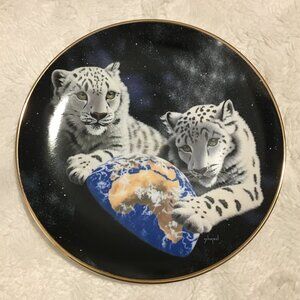 Schim Schimmel The Embrace Snow Leopard Plate The Crown Jewel Bradford Exchange